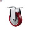 Bánh xe Pu đỏ xám nhựa cố định