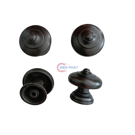 Tay nắm đồng giả cổ, đường kính núm 34mm,cao 26mm