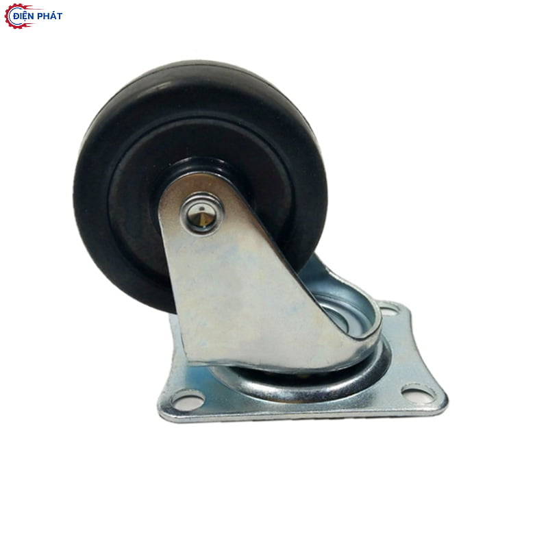 Bánh xe cao su đen xoay