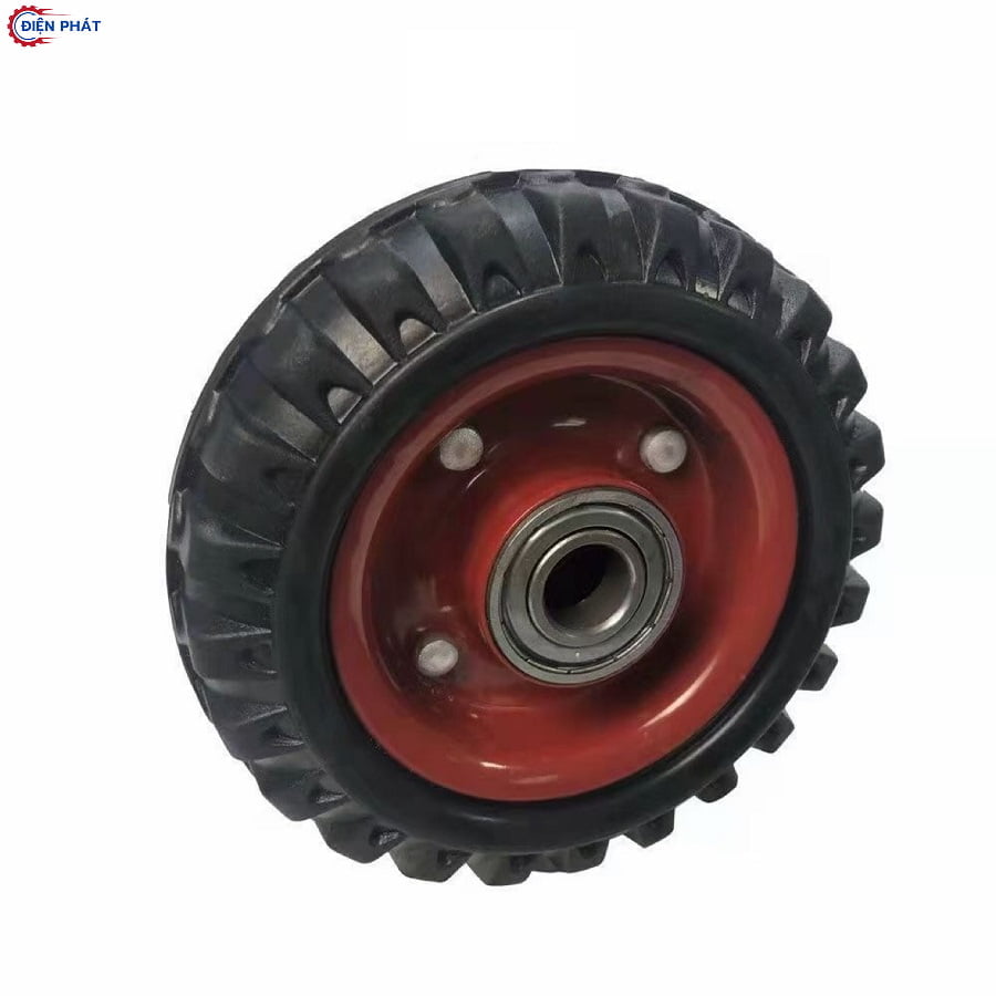 Bánh xe đẩy hàng cao su không càng