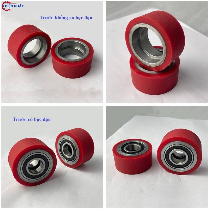 Bánh xe nâng tay PU trước