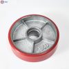 Bánh xe PU đỏ xám gang không càng