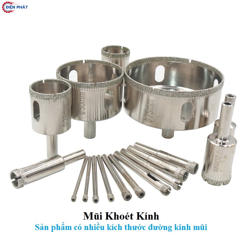 Mũi Khoét Kính 24mm đến 60mm