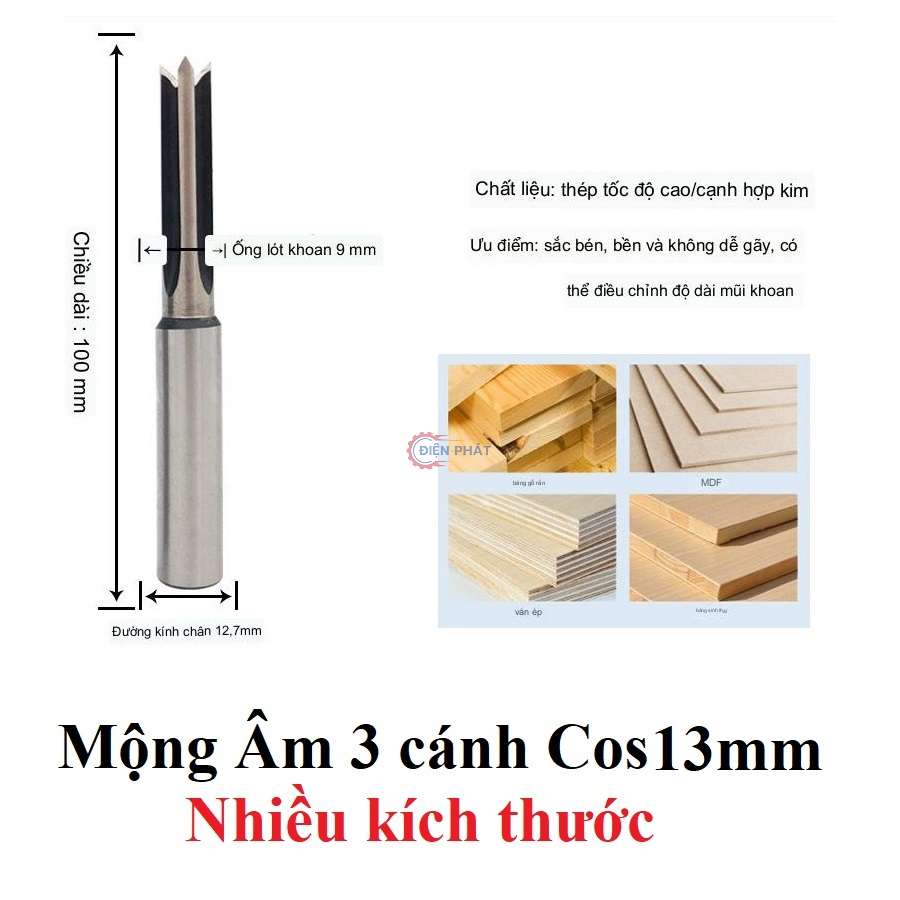 Mũi Mộng âm 3 cánh