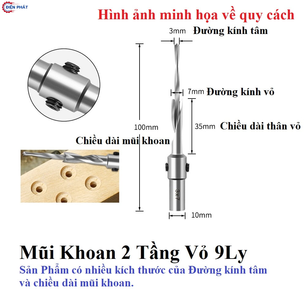 Mũi khoan 2 tầng