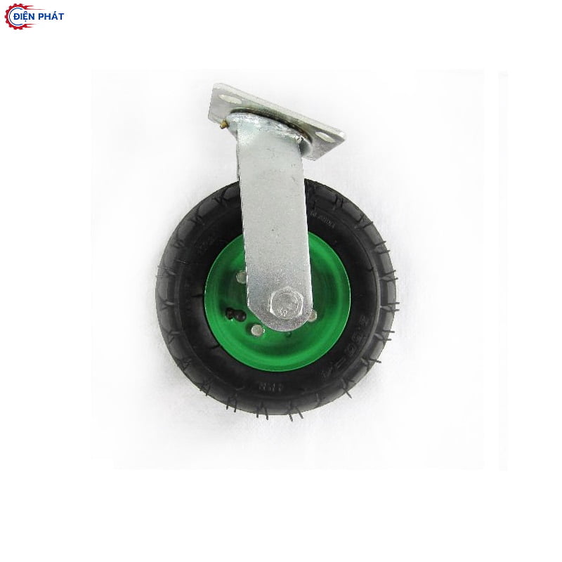 Bánh xe đẩy hàng cao su đen xanh xoay